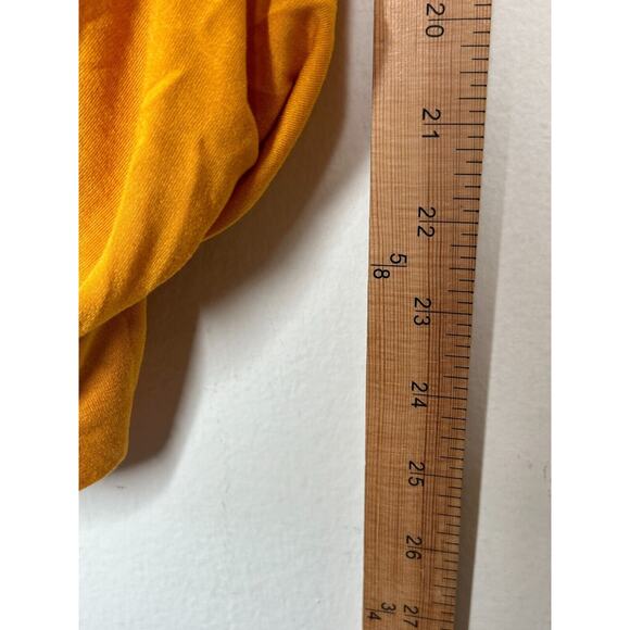 BCBGMAXAZRIA Orange Simone Flame Drape Open Criss Cross Tie Back Summer Top XS - Picture 8 of 11